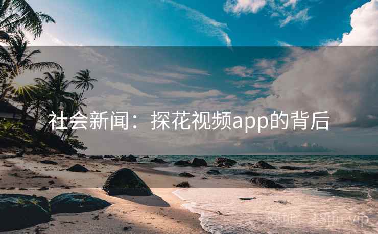 社会新闻：探花视频app的背后